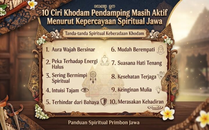 10 Ciri Khodam Pendamping Masih Aktif Menurut Kepercayaan Spiritual Jawa