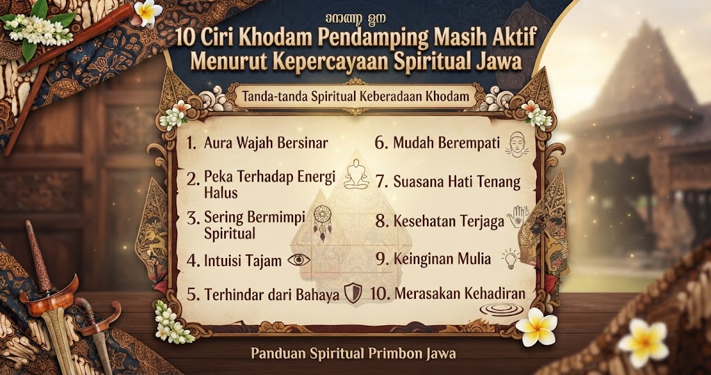 10 Ciri Khodam Pendamping Masih Aktif Menurut Kepercayaan Spiritual Jawa
